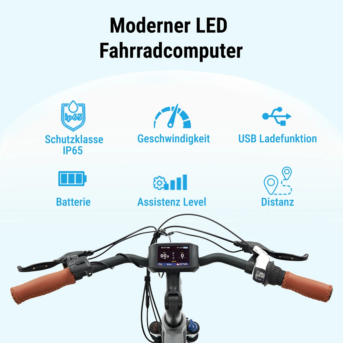 Moderner LED-Fahrradcomputer