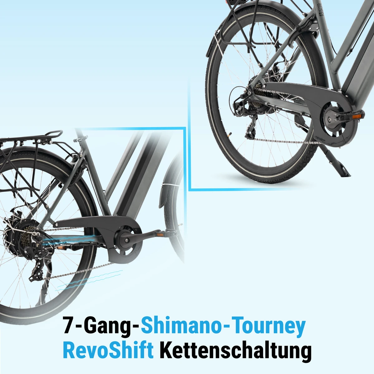 7-Gang Shimano Tourney RevoShift Kettenschaltung