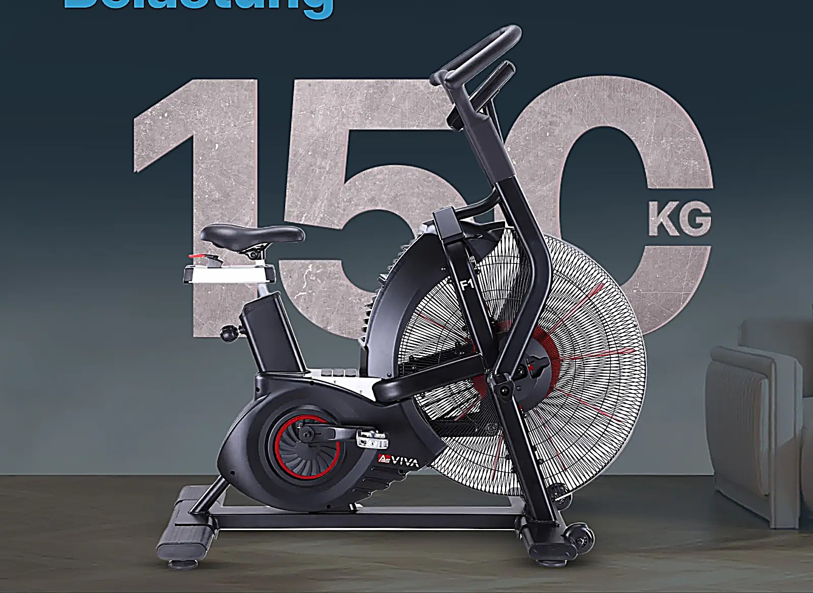 AsVIVA F1 Air Bike Heimtrainer – Bauteile und Ausstattung im Überblick