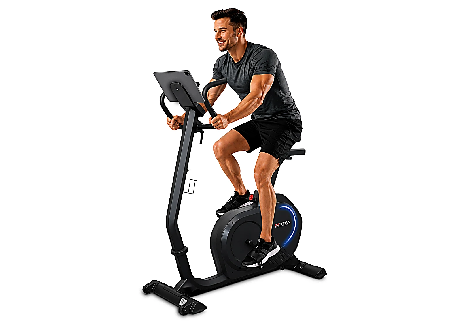 AsVIVA Ergometer Heimtrainer LED H12 Tiefeinsteiger in der Seitenansicht