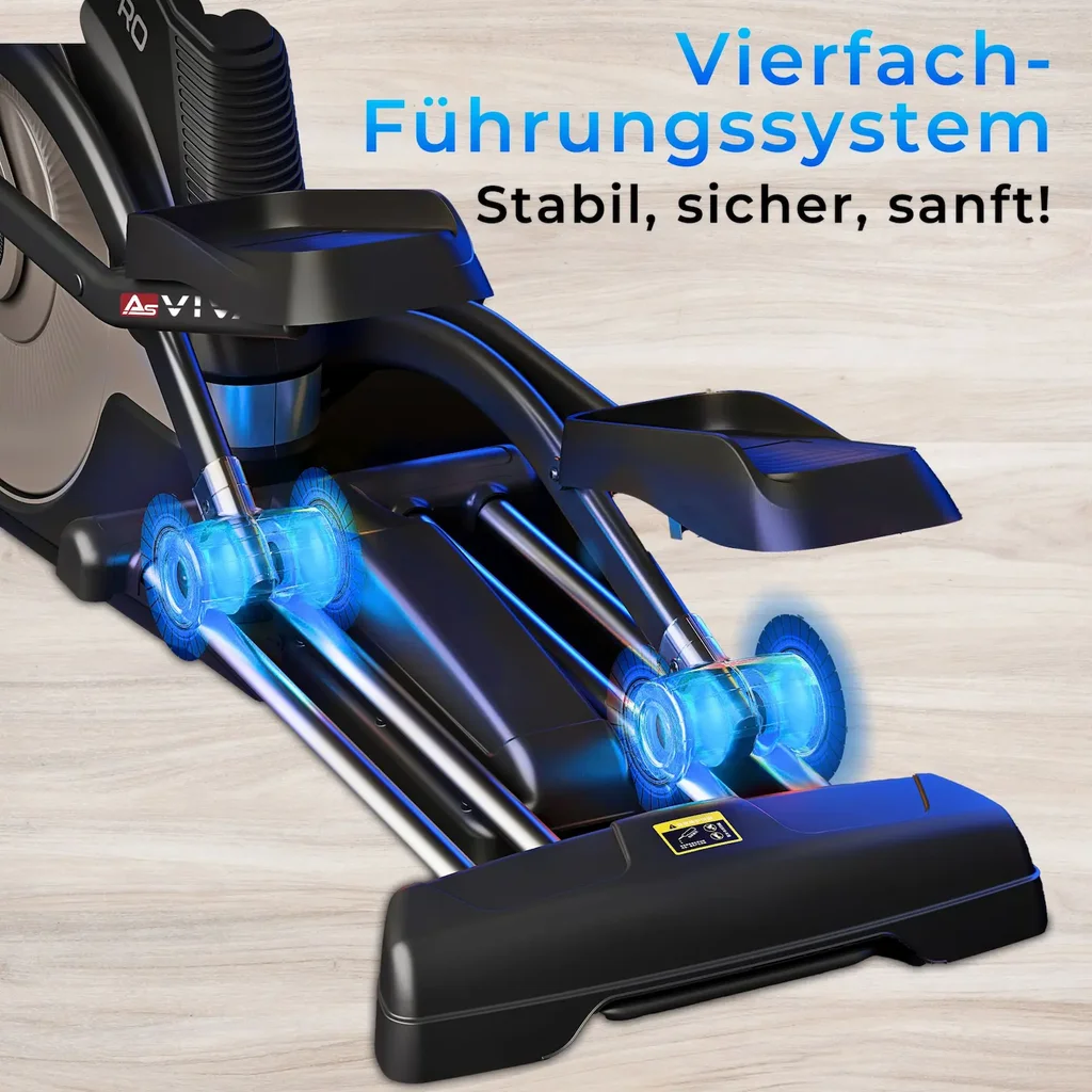 Vierfach-Führungssystem für sicheren Stand