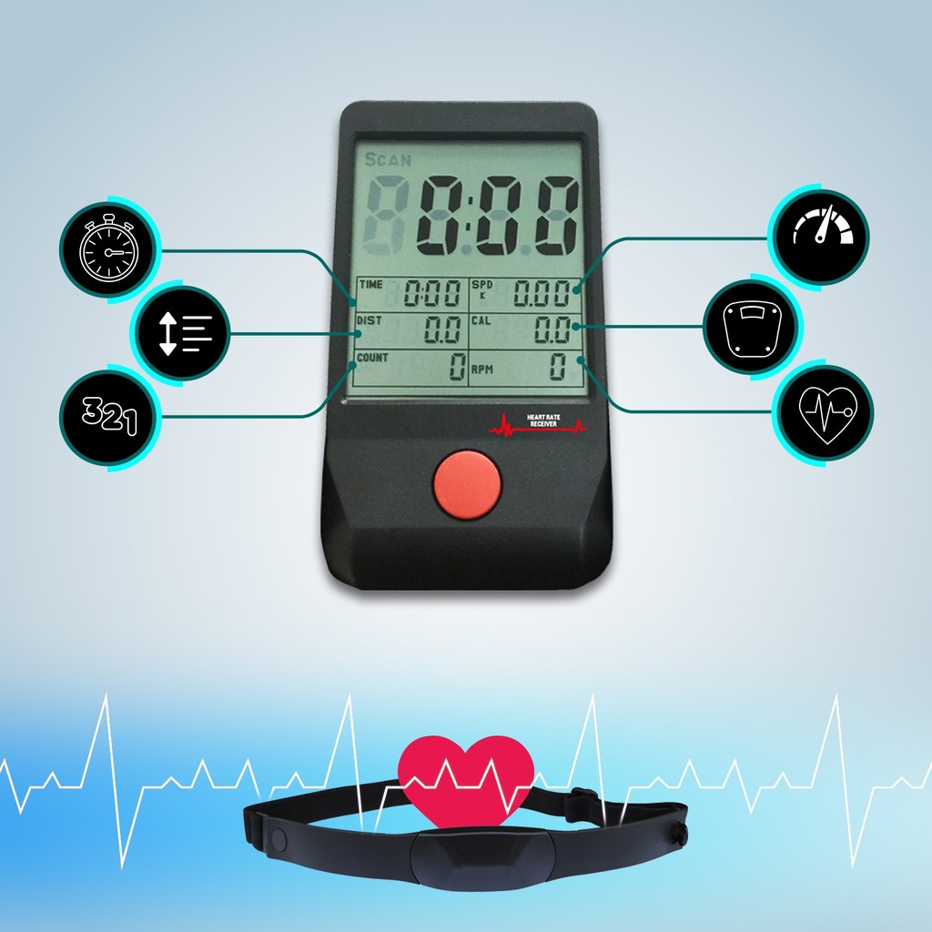 AsVIVA Rudergerät Magnetic Rower RA14 – Fitness computer