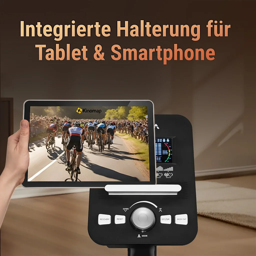 Tablet- & Smartphone-Halterung plus App-Kompatibilität